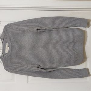H&M L.O.G.G. Heavy Ribbed Crew Neck Gray Sweater EUC Sz Med